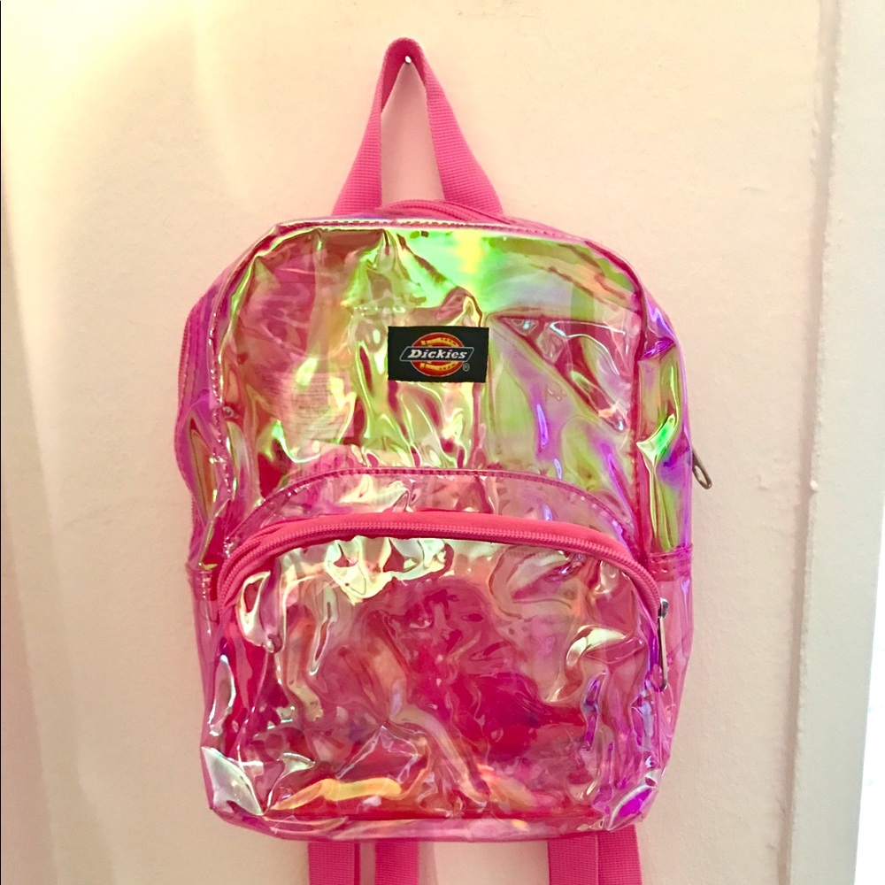 Clear Pink Iridescent Dickies Festival Backpack